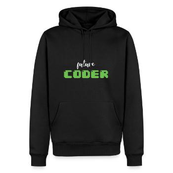 Future Coder Nerdy Programming - Men’s Premium Organic Hoodie - black - Front - Nico (187cm)
