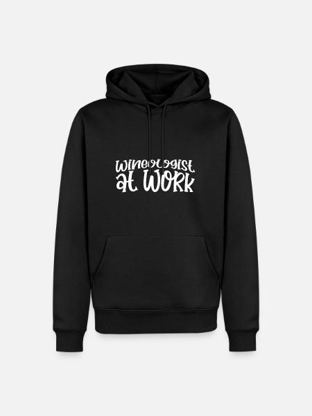 Wineologist At Work - Men’s Premium Organic Hoodie - black