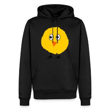 chick - Men’s Premium Organic Hoodie - black - Front - Nico (187cm)