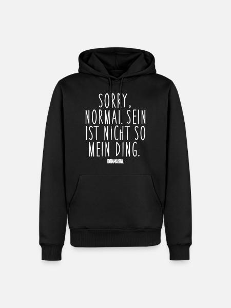 Normal sein - Männer Premium Bio Hoodie - Schwarz