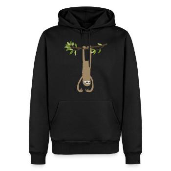 Faultier - Men’s Premium Organic Hoodie - black - Front - Nico (187cm)