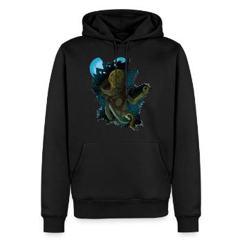 Alien Tote in Space - Männer Premium Bio Hoodie - Schwarz - Vorne - Nico (187cm)