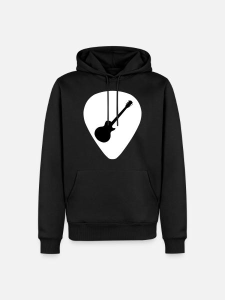 guitar pick les paul - Men’s Premium Organic Hoodie - black