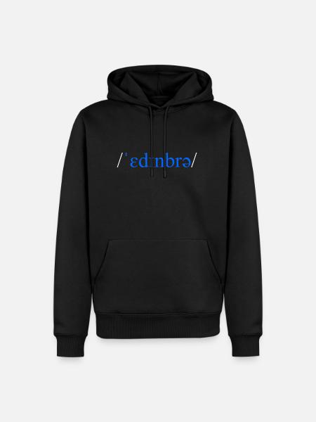 Edinburgh Scotland phonetic t-shirt - Men’s Premium Organic Hoodie - black
