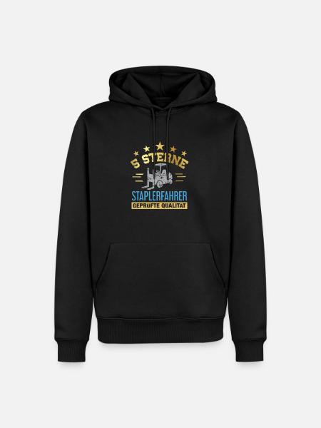Stapler / Staplerfahrer - Männer Premium Bio Hoodie - Schwarz