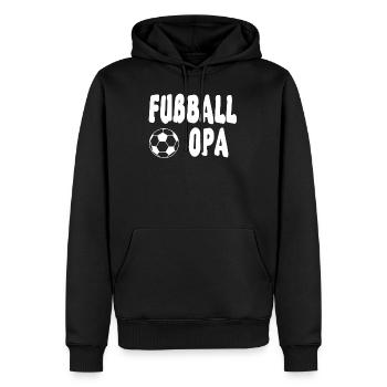 Fussball Opa Shirt - Männer Premium Bio Hoodie - Schwarz - Vorne - Nico (187cm)