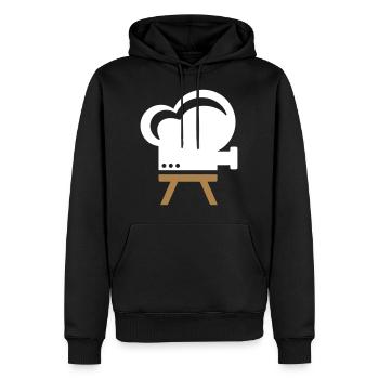 Camera movie - Men’s Premium Organic Hoodie - black - Front - Nico (187cm)