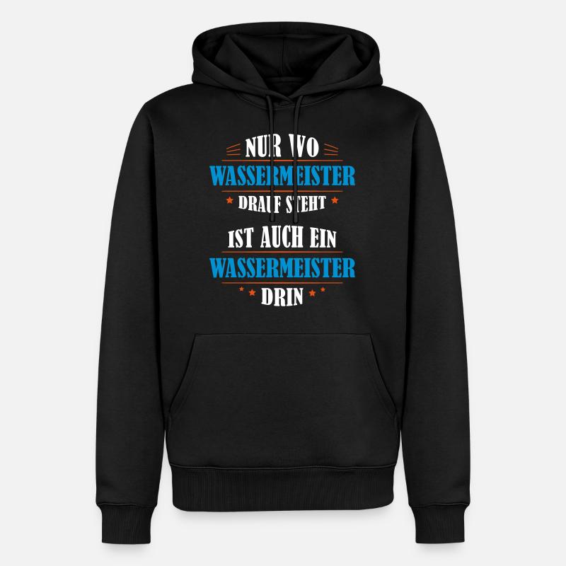 Wassermeister Beruf Geschenk - Männer Premium Bio Hoodie - Schwarz