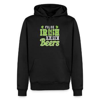 Je vais irlandais dans quelques bières - Sweat à capuche Premium bio Homme - noir - Devant - Nico (187cm)