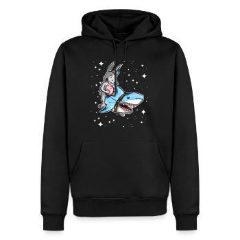 On to the Sharkmobile! - Men’s Premium Organic Hoodie - black - Front - Nico (187cm)