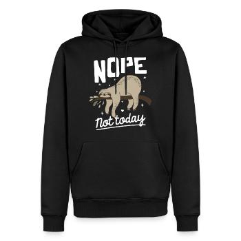 Schlafendes Faultier Sleeping Sloth Nope not today - Männer Premium Bio Hoodie - Schwarz - Vorne - Nico (187cm)