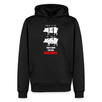 The King of the Barbecue - Men’s Premium Organic Hoodie - black - Front - Nico (187cm)