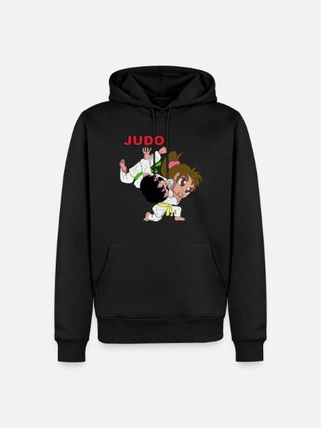 Judo - Sweat à capuche Premium bio Homme - noir