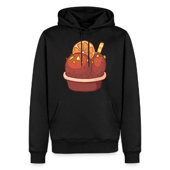 Eis Speiseeis Eiskrem Eiscreme Kugeleis Eisbecher - Männer Premium Bio Hoodie - Schwarz - Vorne - Nico (187cm)