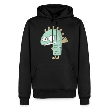 Monster - Männer Premium Bio Hoodie - Schwarz - Vorne - Nico (187cm)