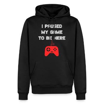 Gaming - Männer Premium Bio Hoodie - Schwarz - Vorne - Nico (187cm)