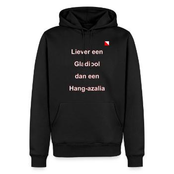Préférer un glaïeul qu'un hang azalia w - Sweat à capuche Premium bio Homme - noir - Devant - Nico (187cm)