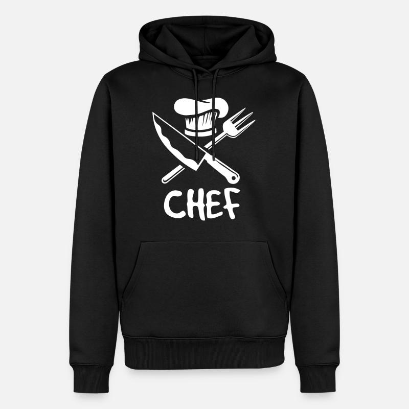 chef - Sweat à capuche Premium bio Homme - noir