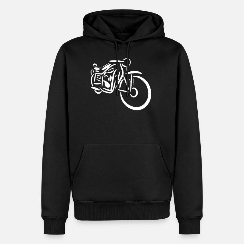 Moto grand-père - Sweat à capuche Premium bio Homme - noir