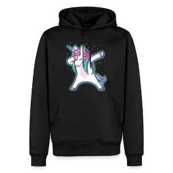 Dabbing Unicorn Gift Dabbing Unicorn - Sweat à capuche Premium bio Homme - noir - Devant - Nico (187cm)