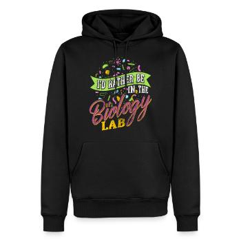 Biology Lab - Männer Premium Bio Hoodie - Schwarz - Vorne - Nico (187cm)