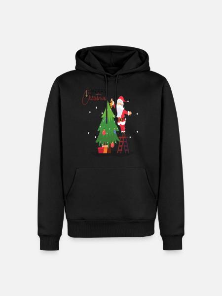 Noël - Sweat à capuche Premium bio Homme - noir