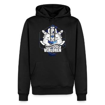 Geschenk Opa Enkel - Männer Premium Bio Hoodie - Schwarz - Vorne - Nico (187cm)