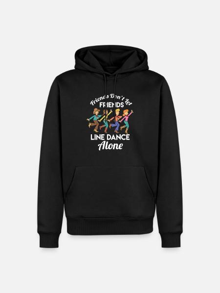 Line Dance Freunde - Männer Premium Bio Hoodie - Schwarz
