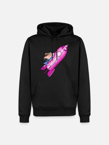 fusée - Sweat à capuche Premium bio Homme - noir