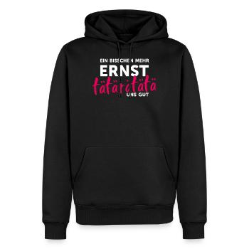 Tätärätätä: Fasching Outfit Karneval Verkleidung - Männer Premium Bio Hoodie - Schwarz - Vorne - Nico (187cm)