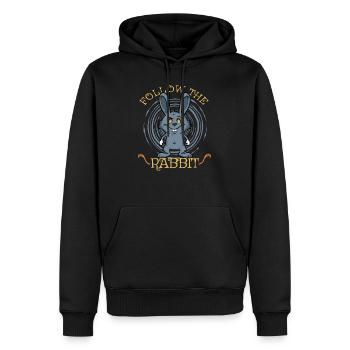 Ostern "Alice im Wunderland" - Männer Premium Bio Hoodie - Schwarz - Vorne - Nico (187cm)