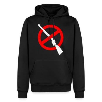 Anti Waffen ANTI War Anti Krieg Jagen Waffe - Männer Premium Bio Hoodie - Schwarz - Vorne - Nico (187cm)
