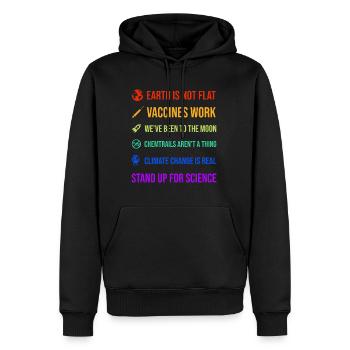Science - Men’s Premium Organic Hoodie - black - Front - Nico (187cm)