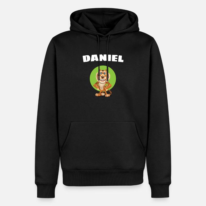 Daniel - Sweat à capuche Premium bio Homme - noir