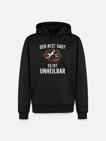 Handball lustig Sport Handballer - Männer Premium Bio Hoodie - Schwarz