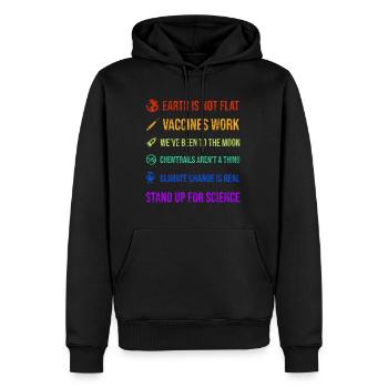 Climate Change Science - Männer Premium Bio Hoodie - Schwarz - Vorne - Nico (187cm)
