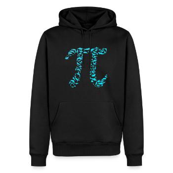 pi - Sweat à capuche Premium bio Homme - noir - Devant - Nico (187cm)