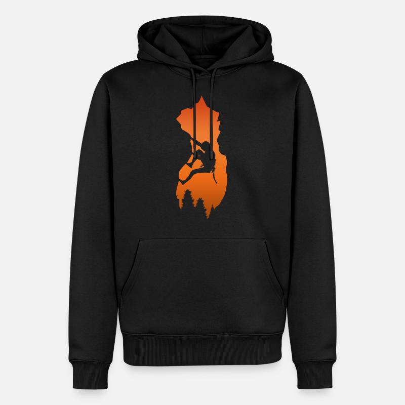 montée - Sweat à capuche Premium bio Homme - noir