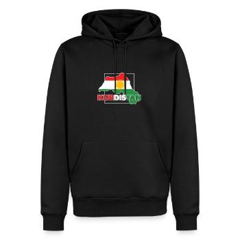 Kurdistan - Männer Premium Bio Hoodie - Schwarz - Vorne - Nico (187cm)
