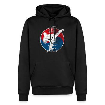 Arts martiaux de teakwondo arts martiaux - Sweat à capuche Premium bio Homme - noir - Devant - Nico (187cm)