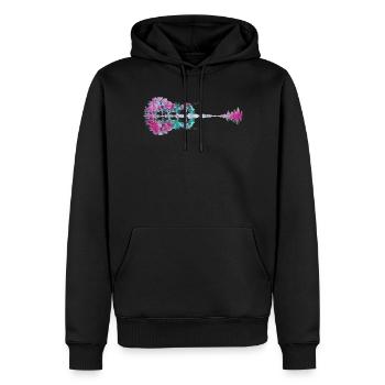 Natur Gitarre - Männer Premium Bio Hoodie - Schwarz - Vorne - Nico (187cm)