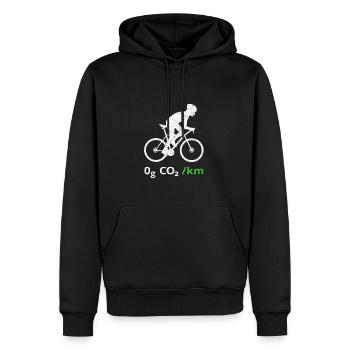 Vélo Protection de l'environnement Protection du climat - Sweat à capuche Premium bio Homme - noir - Devant - Nico (187cm)
