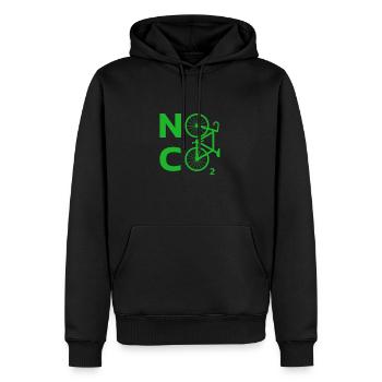 Fahrrad No Co2 Umweltschutz Klimaschutz - Männer Premium Bio Hoodie - Schwarz - Vorne - Nico (187cm)