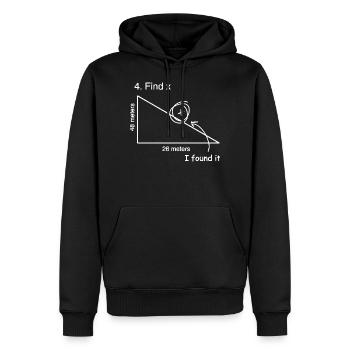 Find X T Shirt I Found It - Funny Math Science Tes - Männer Premium Bio Hoodie - Schwarz - Vorne - Nico (187cm)