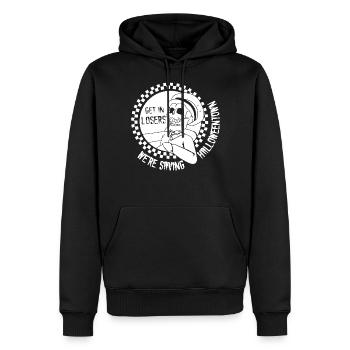 Get In Losers We're Saving Halloween Town T-Shirt - Sweat à capuche Premium bio Homme - noir - Devant - Nico (187cm)