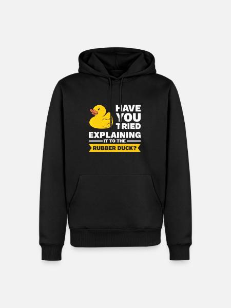 Programmer rubber duck debug - Men’s Premium Organic Hoodie - black