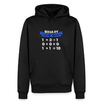 Programmer Binary - Men’s Premium Organic Hoodie - black - Front - Nico (187cm)