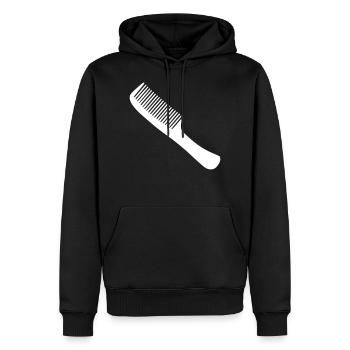 crête - Sweat à capuche Premium bio Homme - noir - Devant - Nico (187cm)