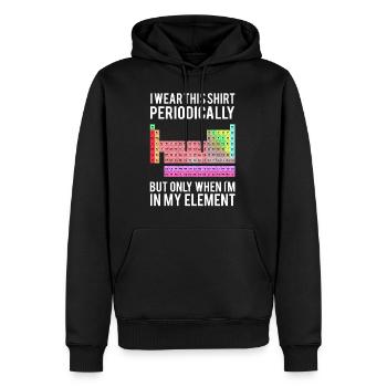 Chimie Geek Enseignant Nerd Drôle - Sweat à capuche Premium bio Homme - noir - Devant - Nico (187cm)
