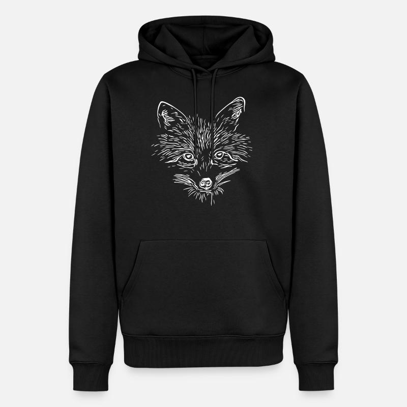 Fox Face - Fox Face - Men’s Premium Organic Hoodie - black